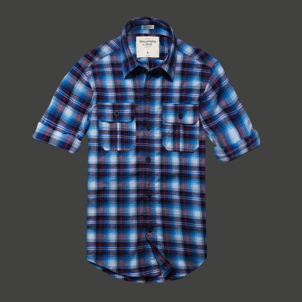 Abercrombie Fitch Hombres Plaid Camisa AF6971